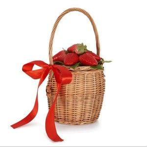 Collectif Dina Strawberry Basket Bag